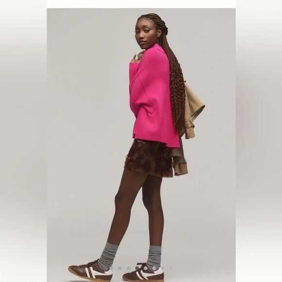 Maeve Brown Sequin Mini Skirt - Picture 4 of 10